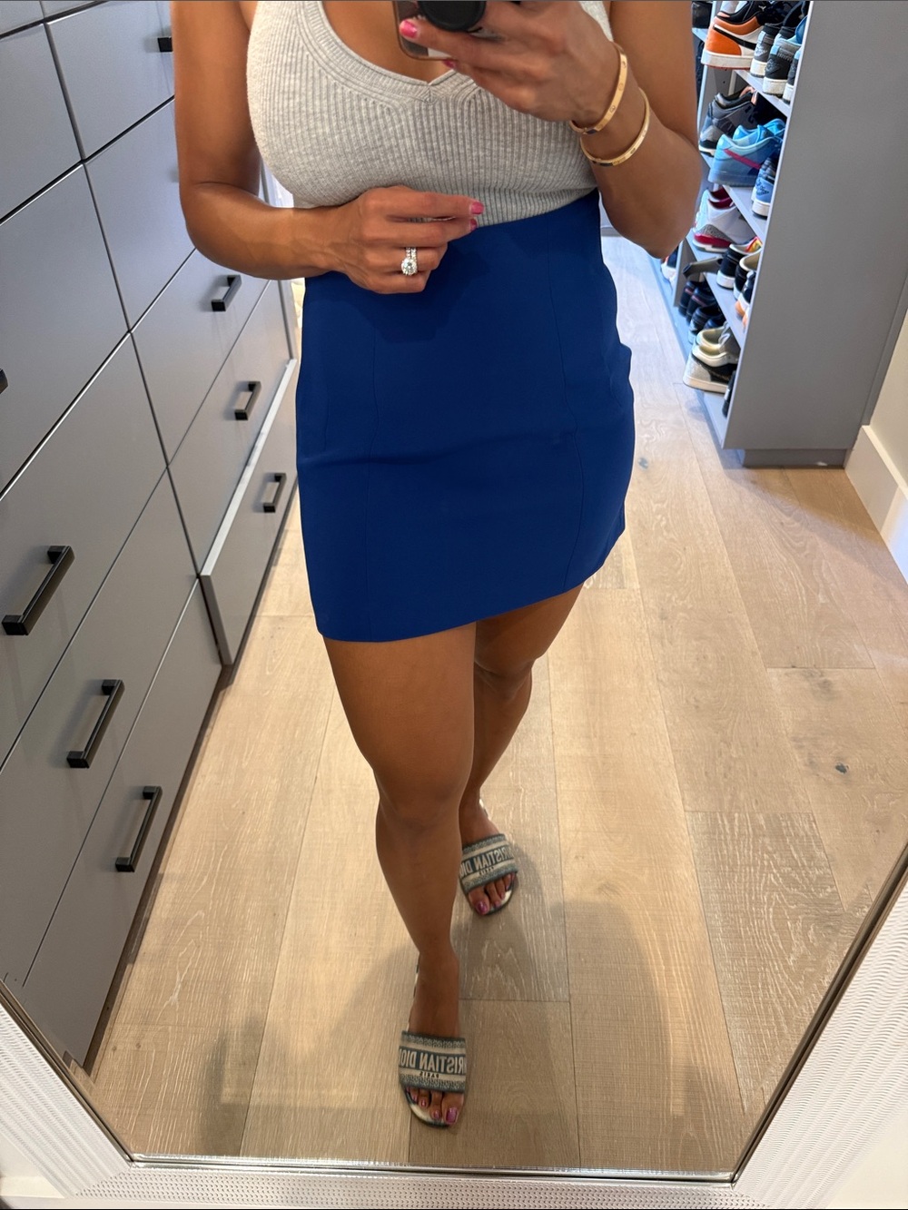 Zara Cobalt Blue High-Waist Mini Skirt